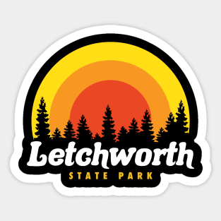 Letchworth State Park New York Camping Sunset Trees Sticker